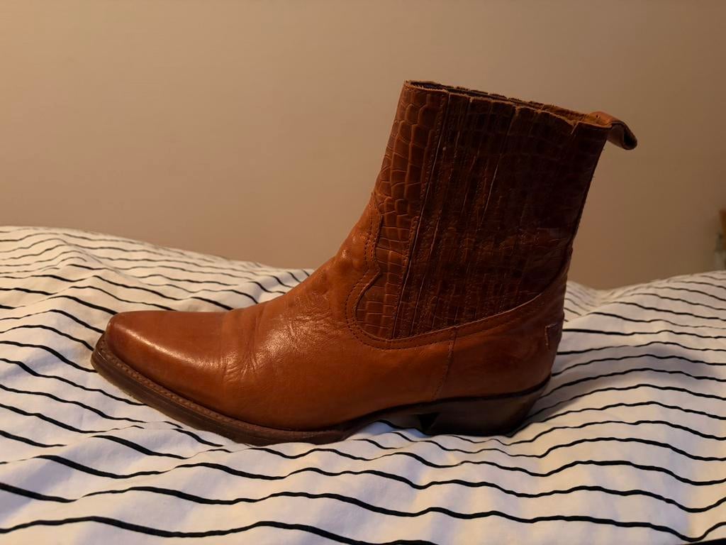 Shabbies cowboy laars maat 39, Ophalen of Verzenden, Zo goed als nieuw, Zwart, Hoge laarzen