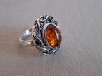 Zilveren(925) ring met barnsteen, Verzenden, Nieuw, Kleiner dan 17, Dame