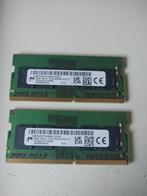 2X Micron 8GB PC4-3200AA 3200Mhz DDR4 SO-DIMM, DDR4, Ophalen of Verzenden, Zo goed als nieuw, Laptop