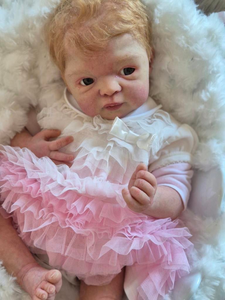 Realistische siliconen reborn baby pop, Ophalen of Verzenden, Nieuw, Babypop