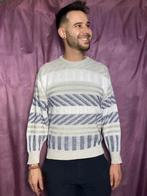 Vintage coogi style trui / print / wit / unisex / XL / baggy, Hgv, Wit, Hgv, Vintage