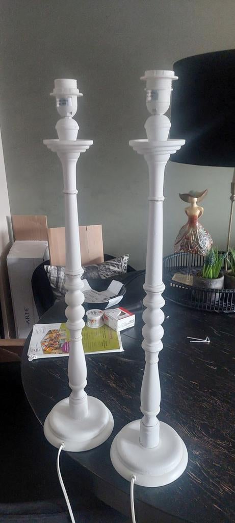 Brocante landelijke tafellampen., Gebruikt, 50 tot 75 cm, Ophalen of Verzenden, Landelijk