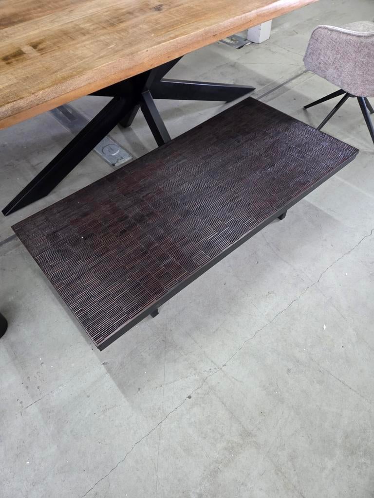 Salontafel Grooves Gevernist Teakhout 130 x 65 cm Ethnicraft, Ophalen