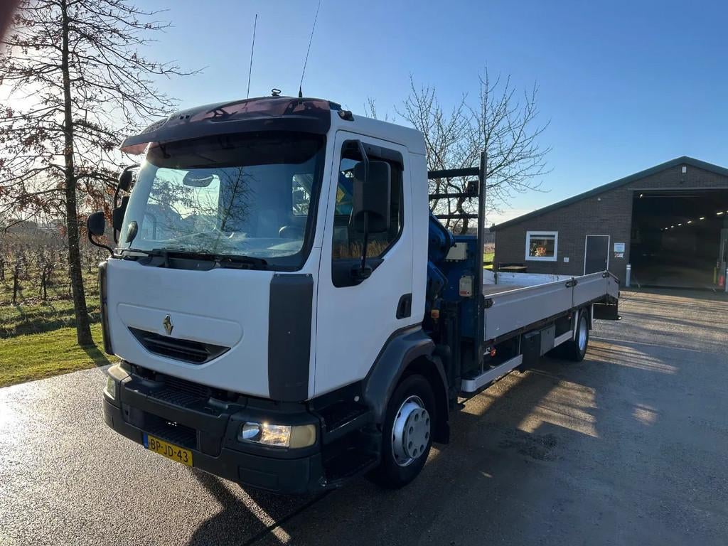 Renault Midlum 220 -12C / NL TRUCK / CRANE MKG HLK-80 / MACH, Auto's, Vrachtwagens, Bedrijf, Te koop, ABS, Bluetooth, Cruise Control