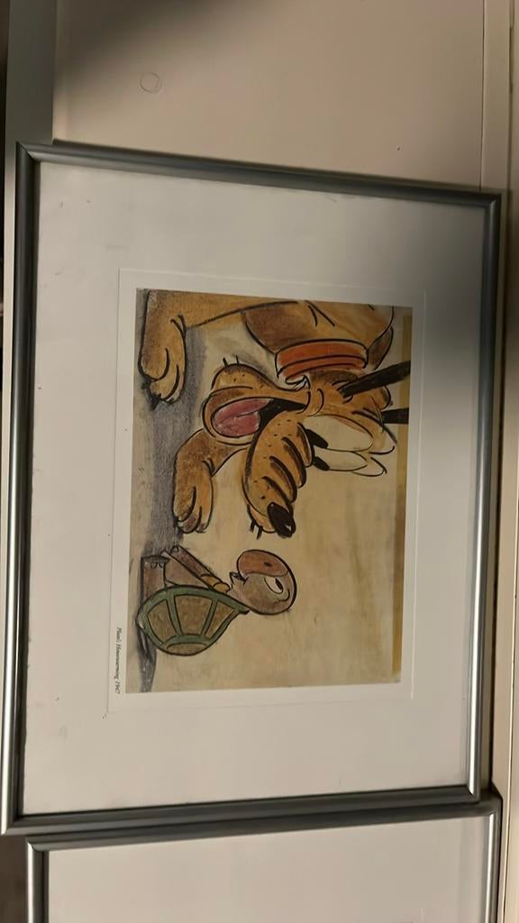 Vintage Disney Schetsen - Pluto, Schildpad, Mickey Golf, Antiek en Kunst, Ophalen of Verzenden