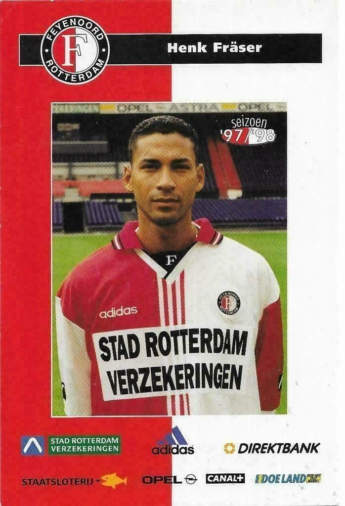 Feyenoord - Spelerskaart Henk Fräser, Verzenden, Zo goed als nieuw, Feyenoord, Spelerskaart