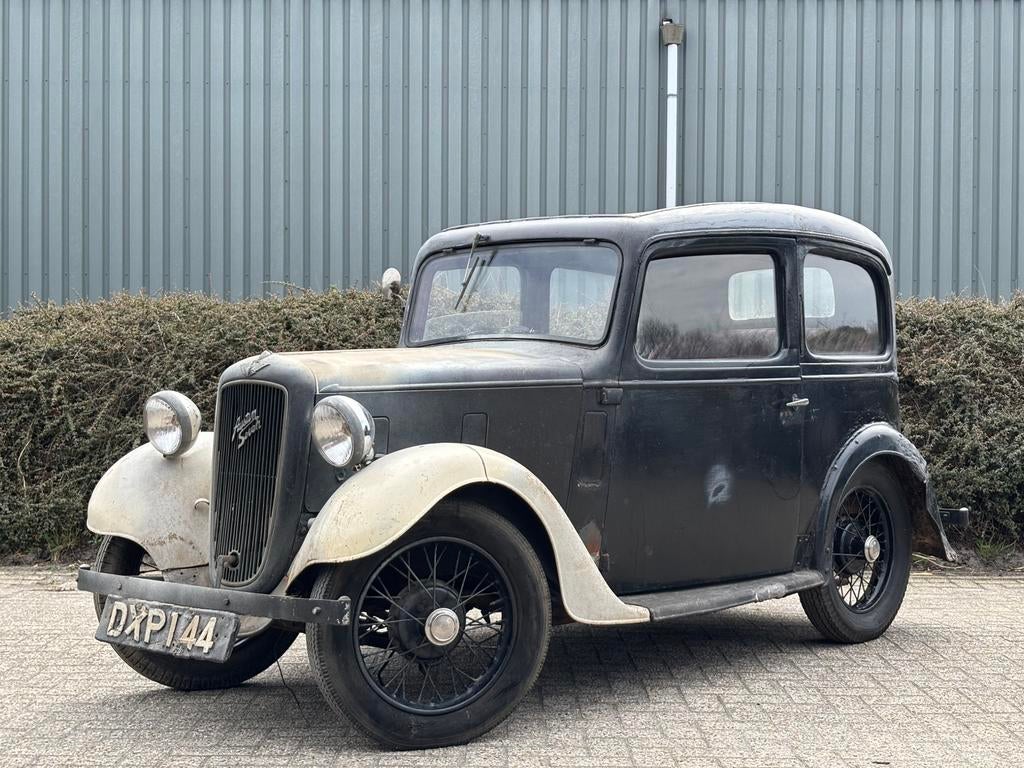 Austin Seven Ruby MK2 1937 project/ Oldtimer/ Barnfind !, Auto's, Oldtimers, 12 pk, Zwart, Leder, Handgeschakeld