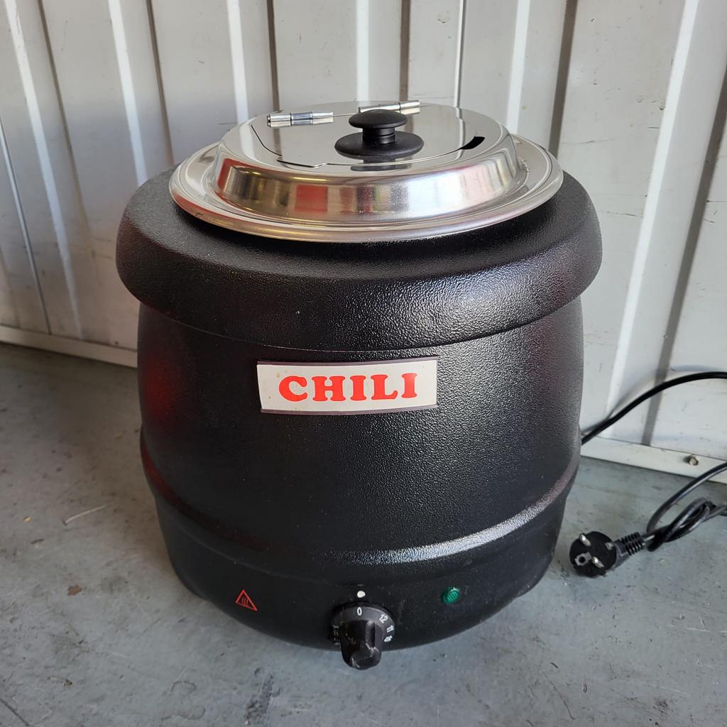 Chili soepketel - Professionele soepwarmer, Ophalen of Verzenden, Zwart, Metaal, Overige merken