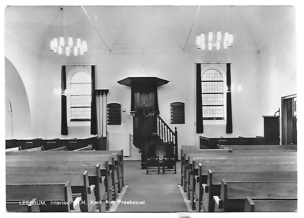 Leersum Interieur Ned Herv Kerk Ansichtkaart ( A1461 )  --, Ophalen of Verzenden, 1980 tot heden, Noord-Brabant