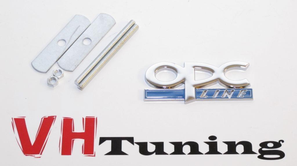 Opel OPC line 3D logo met grill bevestiging 8 cm chroom, Ophalen of Verzenden