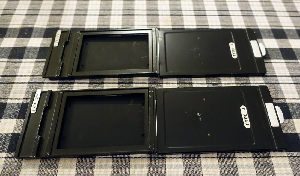 2x Mamiya Type J Vlakfilm 6x9 Cassette Dark Slides Ontbreken, Ophalen, 1960 tot 1980, Overige typen