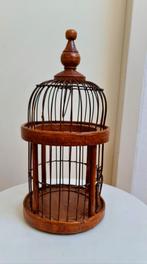 Antieke vogelkooi hout met draadstaal tralies nostalgisch , Antiek en Kunst, Ophalen