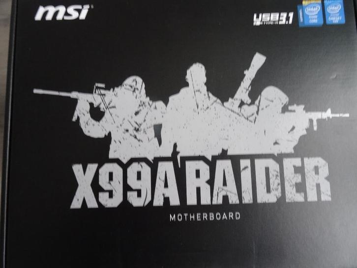 MSI X99A Raider ATX moederbord Met Intel i7 5820 K (6 core), Computers en Software, Moederborden, Gebruikt, DDR4, Ophalen