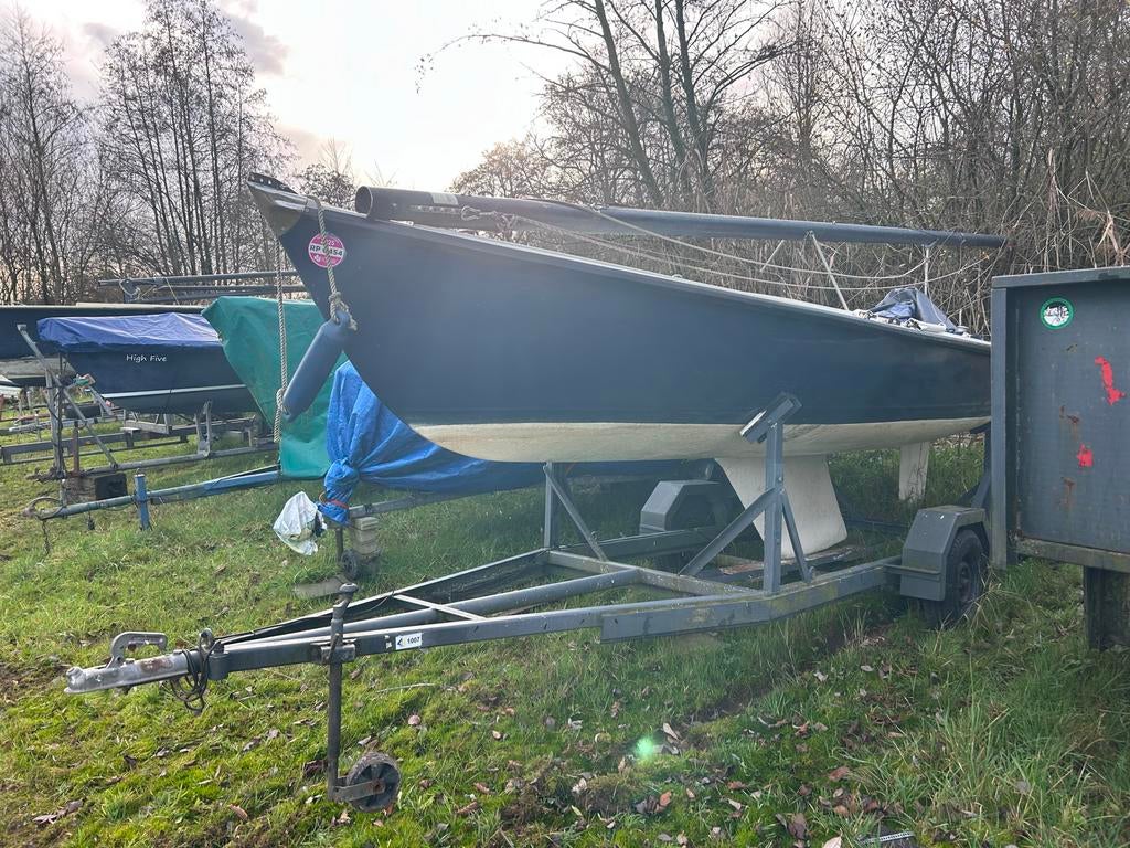 Centaur zeilboot met trailer grootzeil en fok, Ophalen, Geen motor, Gebruikt, Centaur