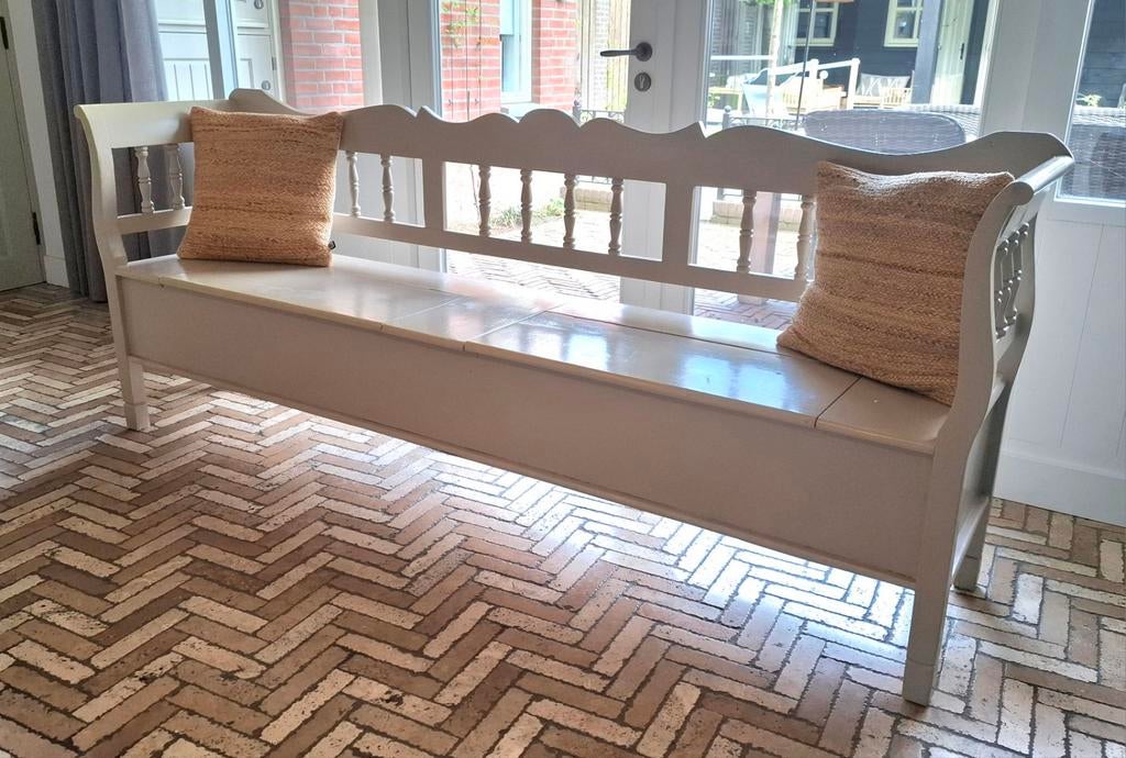 Brocante klepbank met 2 kleppen, Antiek en Kunst, Curiosa en Brocante, Ophalen