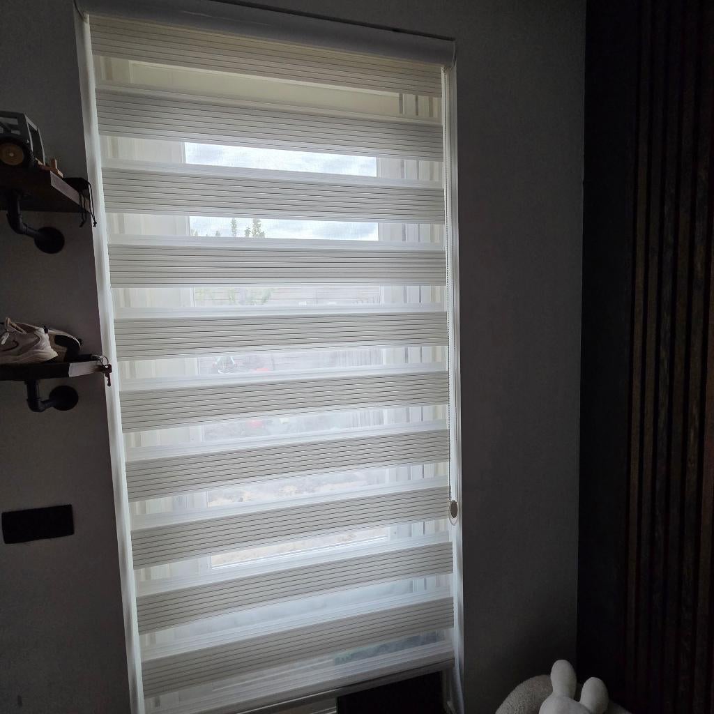 Rolgordijn wit lamellen design, Huis en Inrichting, Ophalen, Gebruikt, Wit, 150 tot 200 cm