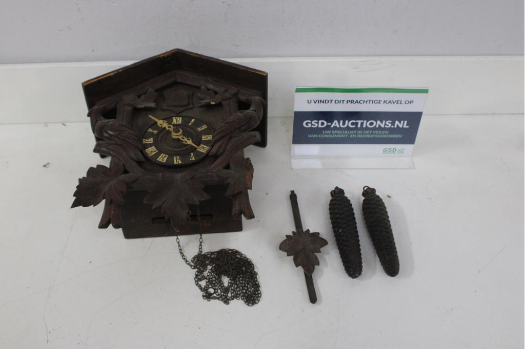 Vintage Zwarte Woud-Stijl Koekoeksklok, Ophalen of Verzenden