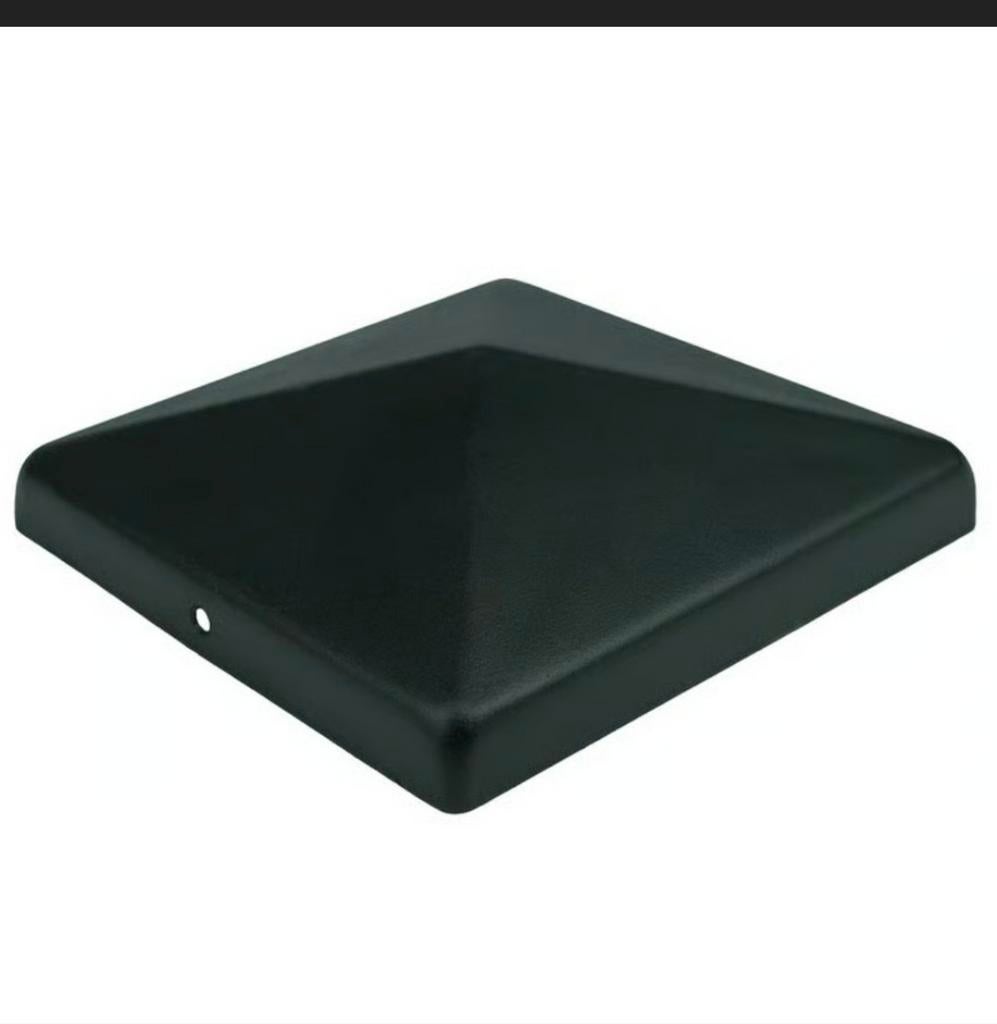 Paalkap 151x151mm zwart gepoedercoat (10 stuks), Ophalen of Verzenden