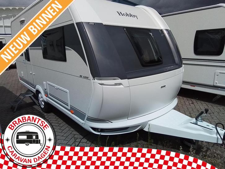 Hobby De Luxe 460 UFE net binnen, Caravans en Kamperen, Caravans, Bedrijf, tot en met 4, 1000 - 1250 kg, Rondzit, Hobby, Frans bed