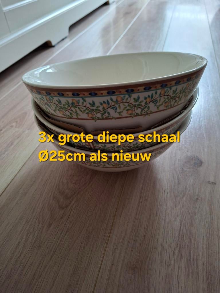 Johnson bross Lemon tree diepe en.platte schalen zie foto s, Ophalen of Verzenden, Overige stijlen, Aardewerk, Schaal of Schalen