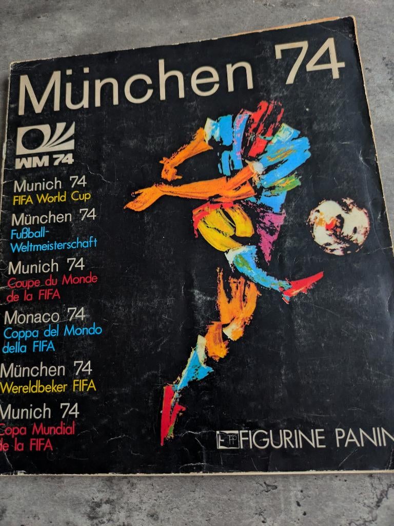 PANINI WORLD CUP 74 MUNCHEN voetbal album WK 1974, Verzenden, Zo goed als nieuw, Meerdere stickers
