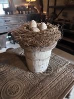 Complete set sobere olijfbak, nest met 3 eieren, Ophalen of Verzenden