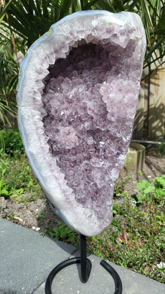 XL amethist op standaard, Ophalen of Verzenden