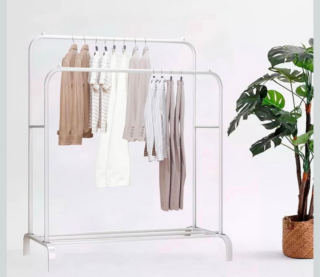 Dubbel Kledingrek wit, Ophalen, Zo goed als nieuw