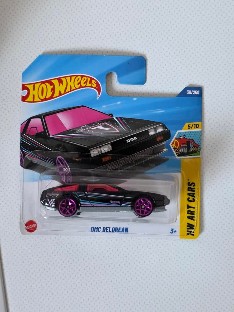 Hot Wheels DMC DeLorean - HW Art Cars 36/250, Ophalen of Verzenden