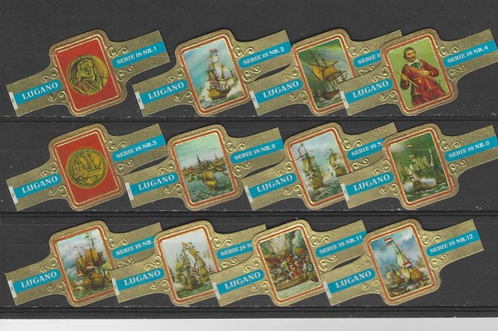 reeks 3072   de ruiter   1-12   sigarenbanden, Ophalen of Verzenden, Zo goed als nieuw, Sigarenbandjes