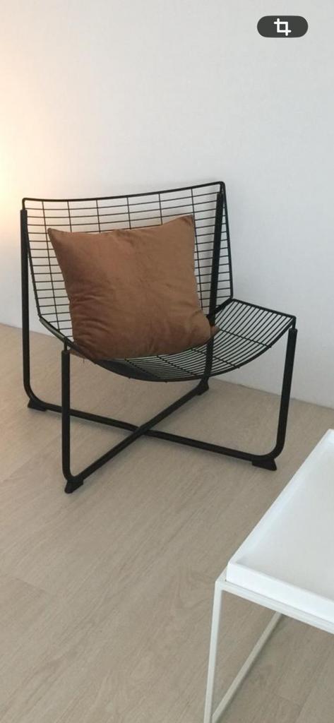 Draadstoel ikea mat zwart., Ophalen of Verzenden, Zo goed als nieuw, 75 tot 100 cm, Minder dan 50 cm