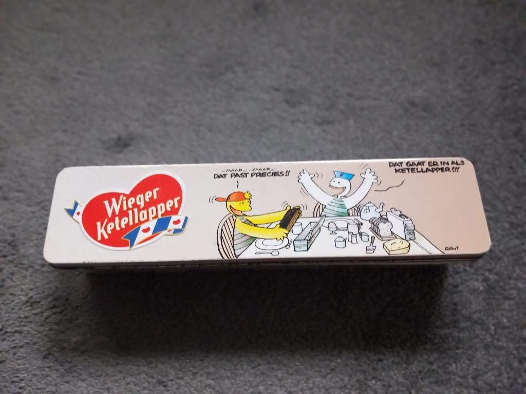 Wieger ketellapper opberg blik (Fokke en Sukke 2007), Ophalen of Verzenden, Gebruikt, Koek(jes), Overige merken