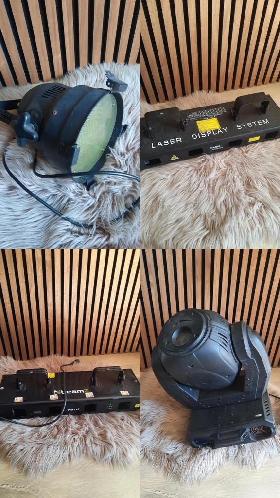 Partij lichteffecten: LED Par, Laser, Beamz, Showtec, Ophalen, Gebruikt, Licht