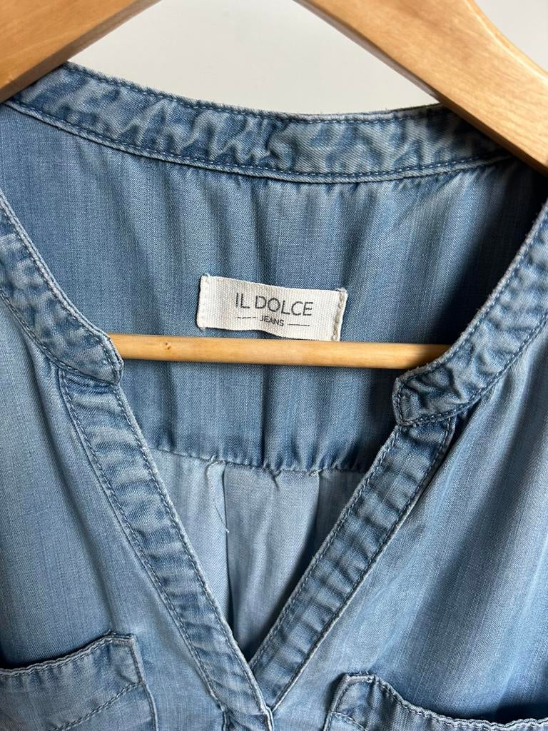 2- Il Dolce blauw spijkerjurkje, Maat 38/40 (M), -, Blauw, -