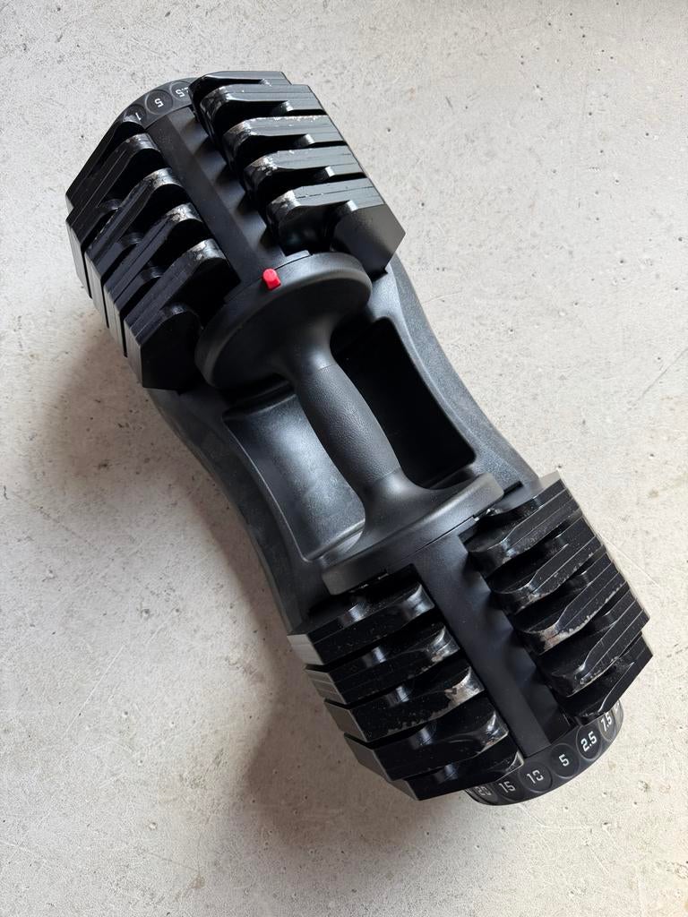 2x verstelbare dumbells 5-25kg, Sport en Fitness, Fitnessmaterialen, Ophalen, Gebruikt, Armen, Dumbbell