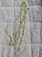 Lime groene lange knoop ketting, Ophalen of Verzenden, Groen, Overige materialen