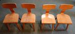 Set van 4 vintage kinderstoelen en 2 tafels, Ophalen, Gebruikt, Overige kleuren, Vintage, Retro