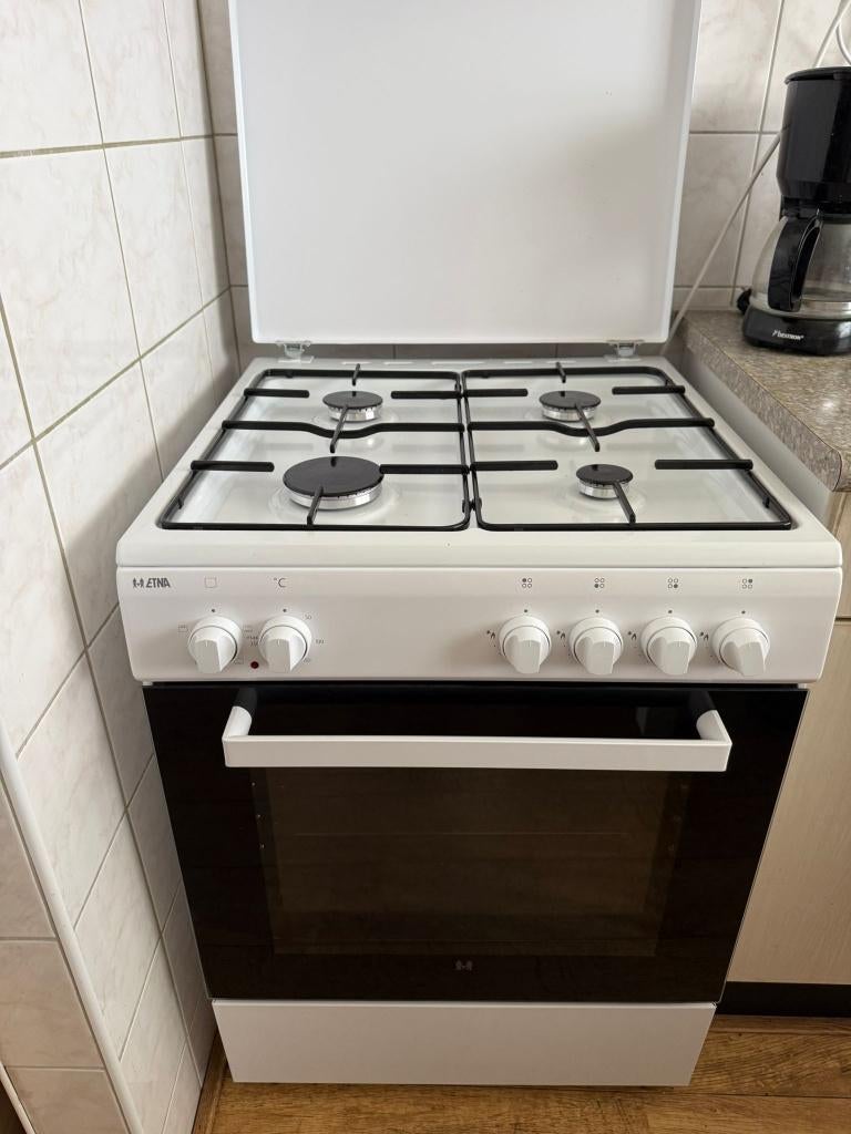 Gasfornuis met oven - ETNA FGV160: zeer goede staat, Ophalen, Grill, 4 kookzones, Zo goed als nieuw