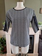 Poools dikkere zwart wit top shirt M 38, Maat 38/40 (M), Verzenden, Zwart, Lange mouw