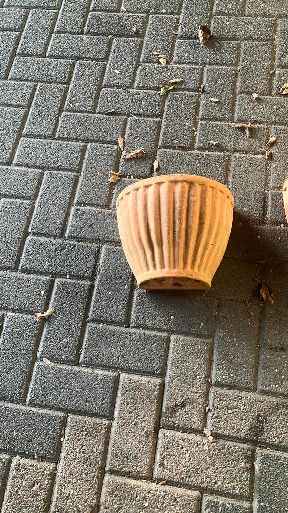 Terracotta bloempot wand muur, Tuin en Terras, Bloembakken en Plantenbakken, Ophalen, Steen, Minder dan 30 cm, Minder dan 60 cm