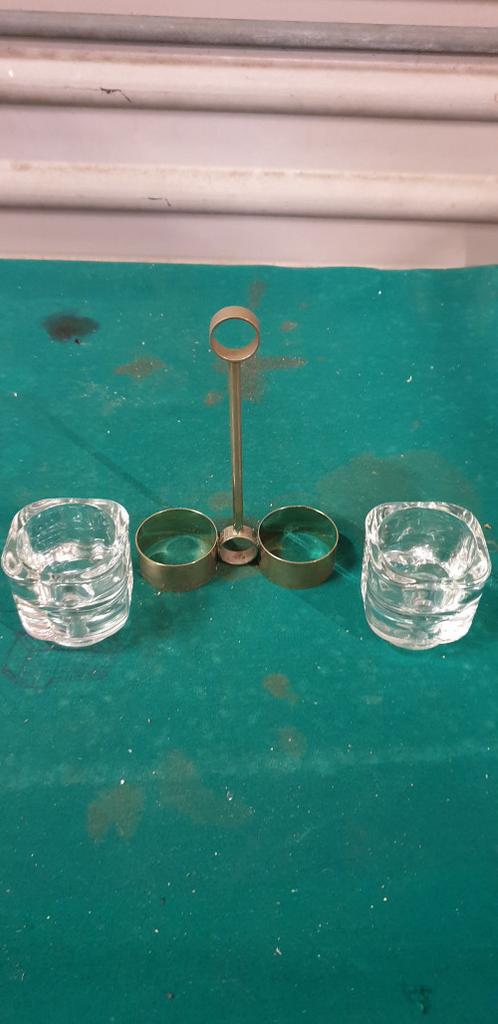 waxine houder vmet 2 glaasjes, Ophalen of Verzenden, 'T Olde Gre-j, Info@toldegrej.nl, Endepoelstraat 20f Didam