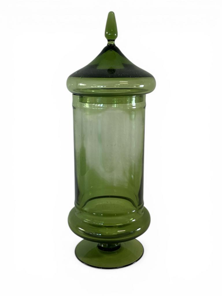 Antieke Groene Glazen Apothekerspot - Empoli Glas, Ophalen of Verzenden