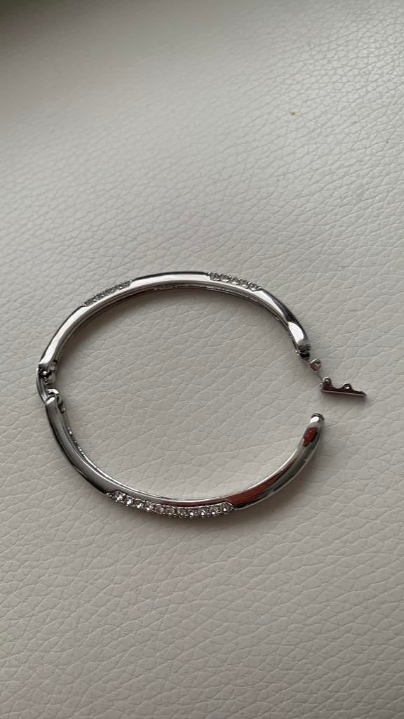 Swarovski armband met kristallen, Sieraden, Tassen en Uiterlijk, Armbanden, Met kristal, Staal, Ophalen of Verzenden, Zo goed als nieuw