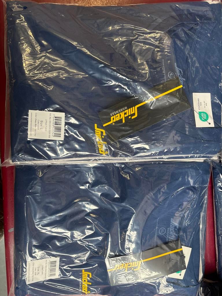 Snickers Workwear T-shirt 2-pack - Maat L & XL, Ophalen of Verzenden, Nieuw, Overige maten, Blauw