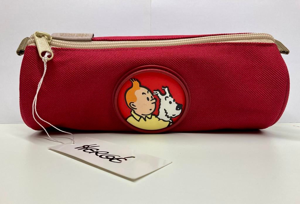 Kuifje/Moulinsart; Round pencil case (ronde pennen etui), Ophalen of Verzenden, Kuifje, Zo goed als nieuw