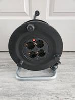 Kabelhaspel 40m met 4 stopcontacten en thermische schakelaar, Ophalen of Verzenden, Kabel of Snoer