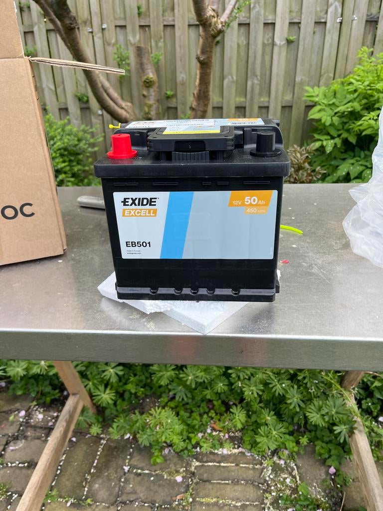 Exide Excell EB501 Loodaccu 12V 50Ah Startaccu, Ophalen of Verzenden, Nieuw, Universele onderdelen