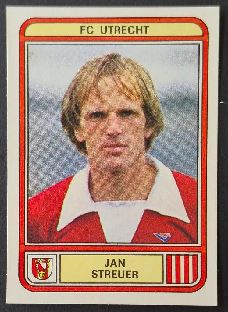 Panini sticker Jan Streuer - FC Utrecht, 1979/1980, Ophalen of Verzenden, Zo goed als nieuw, F.C. Utrecht, Poster, Plaatje of Sticker