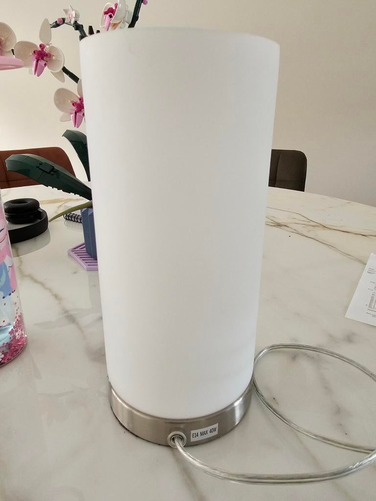 Moderne tafellamp met touchbediening - Woon Express, Ophalen of Verzenden, Zo goed als nieuw, Glas, Modern, minimalistisch