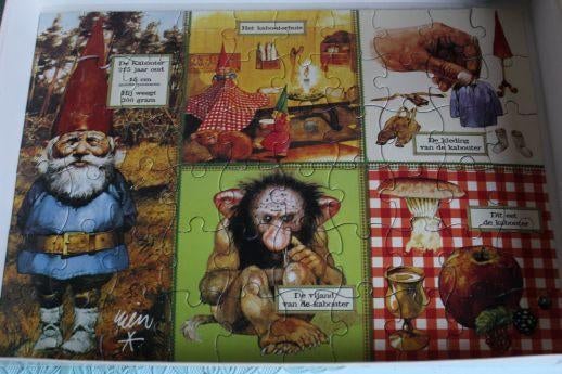 Puzzel uit kaboutergeheimen - Rien Poortvliet, Ophalen of Verzenden, Minder dan 500 stukjes, Zo goed als nieuw, Legpuzzel